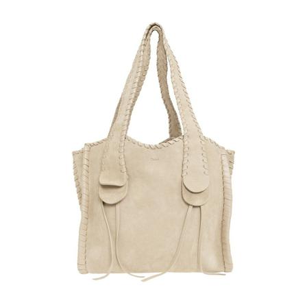Chloé, ‘Mony Medium’ suede shopper bag Beige, Dames, Maat:ONE Size