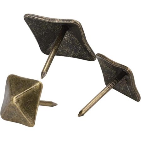 Set med 50 dekorativa spikar 14x20mm, retro brons klädselspikar