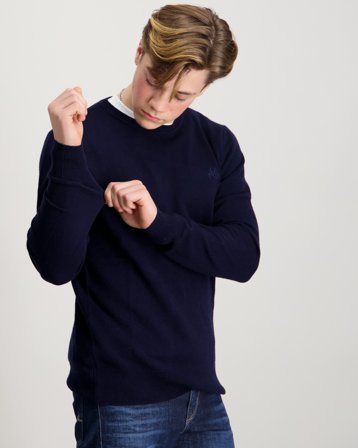 MAGGIORE Cashmere Blend Knit Crewneck Blau Pullover Jungen - Kids Brand Store