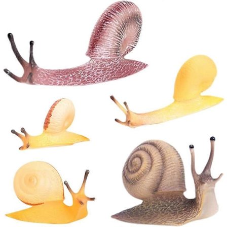 5 stk. Simulationssnegl Legetøj Skrivebord Sandbord Legetøj Dyrefigur Snegl Sensorisk Legetøj Lille Sneglefigur Ornament Plast S