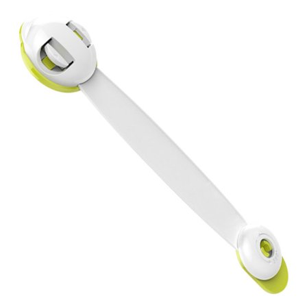 Barnelåser (grønn), 5-pakning barnesikre skaplåser, N