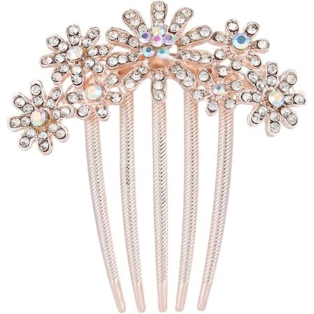 Hårspännen med kristallblommor, hårspännen med strass, fyrkantiga hårspännen med zirkoniumkristaller Blommor