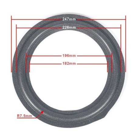 Högtalare Skum Kant Högtalare Kanter Subwoofer Kant Ringar för Klar Ljud