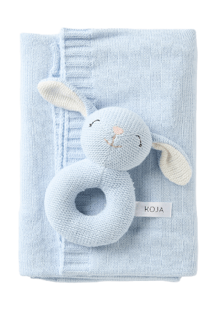 Koja Presentkit skallra + filt MAJA Bädda Blå ONESIZE