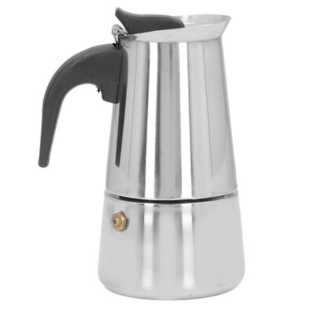 Klassisk Moka kaffekanne i rustfritt stål, manuell kaffetrakter for hjem og kontor, 100 ml