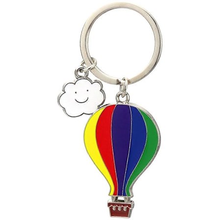 Anheng Nøkkelring Varmluftsballong Nøkkelring Metall Nøkkelring Dekorativ Nøkkelring