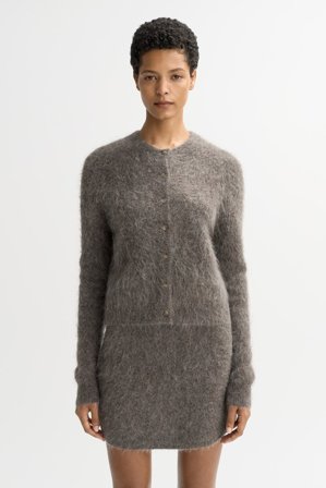 Soft Goat - Alpaca cardigan - Women cashmere sweater - XL - Wood