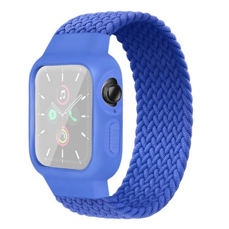 Apple Watch Series 6 / 5 44mm nylon braid watch band - Blue / Size: 180mm