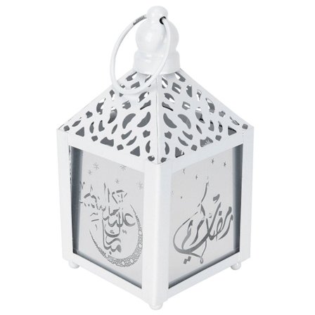 Ramadan-lampe i jern med hengende LED-lys, ornament for hjemmet, fest, KLB