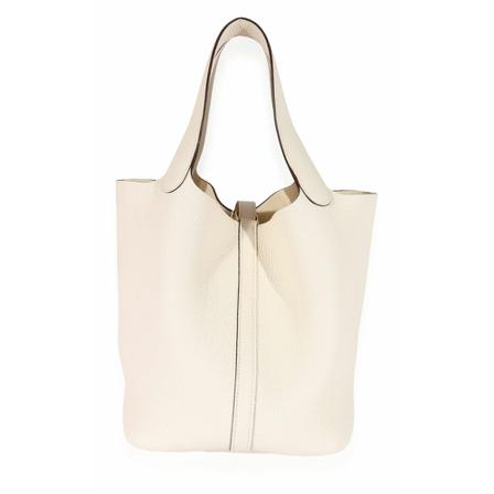 Hermès Hermes Nata Clemence Picotin Lock 22 Ghw , Wit , Dames , Maat: ONE Size Shoppers