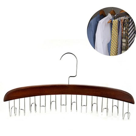 Puu ripustin järjestäjä kaappi tarvikkeet miehille, tilaa säästävä kravatti teline varastointiin ja näyttöön