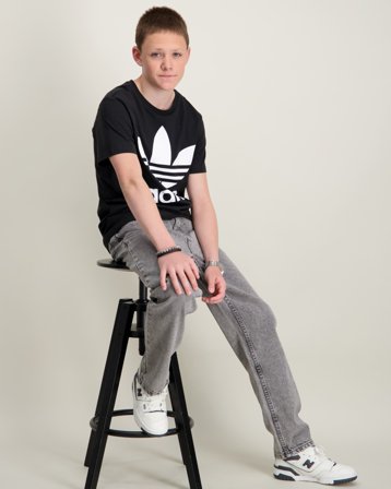 Adidas Originals TREFOIL TEE Svart T-skjorter Gutt - Kids Brand Store