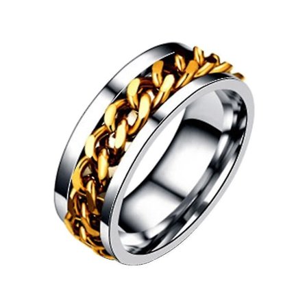 Rostfritt Stål Öl Korkdragare Rotationskedja Ring Smycken Bar Verktyg, Guld