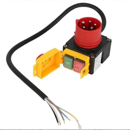 KOA7 Enhedsafbryder Maskinafbryder 380/400V 3 faser med kabel og faseomformer inklusive kombineret nødstopklap - JA