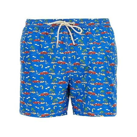 MC2 Saint Barth, Beach Swimsuit Blauw, Heren, Maat:L