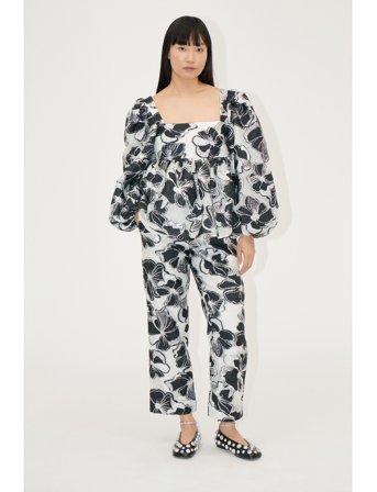 STINE GOYA Square Neck Long Sleeve Top, 1608 O - Black - S