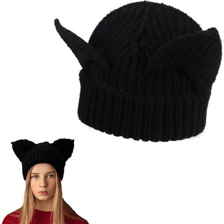 Hue - Strikket hue - Varm hue - Vinterhue - Beanie - Strikket - Sport & Daglig brug - Sort