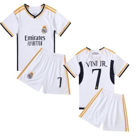 VINI JR No.7 Jersey Set Real Madrid träningströja kostym för barn Pojkar Säsong 2023-24 - Perfet Size 30