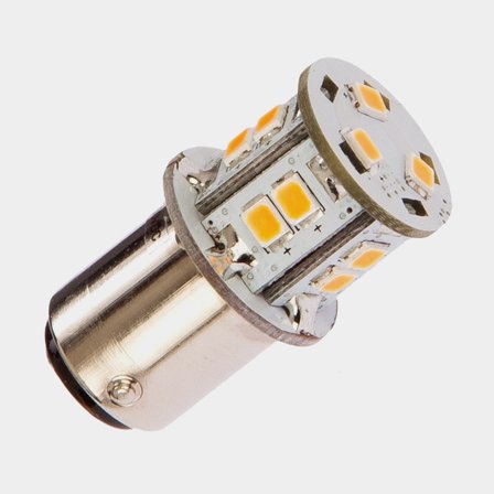 LED-lamp NauticLED, 10 - 35 V, 1.8 W, Ø19 x 34 mm, BA15D, met warmwit licht, 1-pack