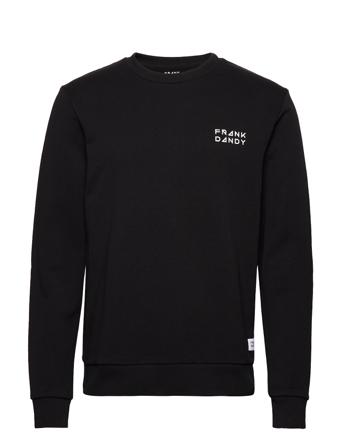 Unisex Solid Crew Sweatshirt Trøje Sort Frank Dandy