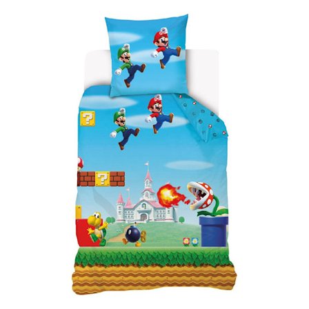 Super Mario Level bäddset 140×200 cm, 70×90 cm