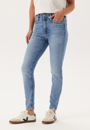 Calvin Klein Jeans - High Rise Super Skinny Ankle - 1AA Denim Light - Kläder - - Bubbleroom