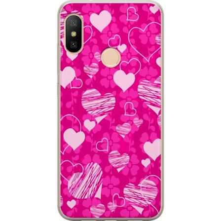 Kompatibelt Mobilskal till Xiaomi Xiaomi Redmi 6 Pro PopHjärtMönster
