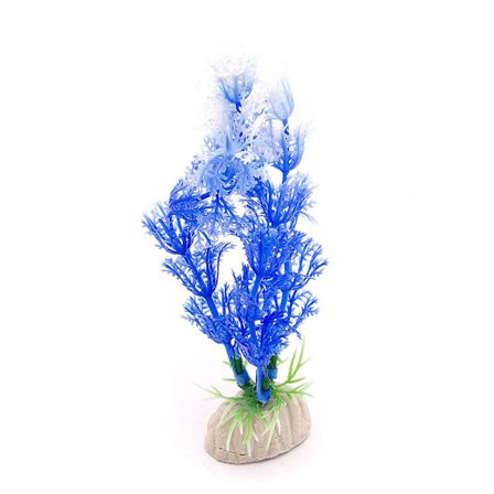 Akvarieväxt / inredning akvarium Konstgjord - Ranka Blå / Vit