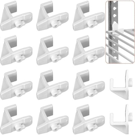 14 st Plast Kylskåpshyllklämmor, Fryshyllklämma Kylhyllstöd