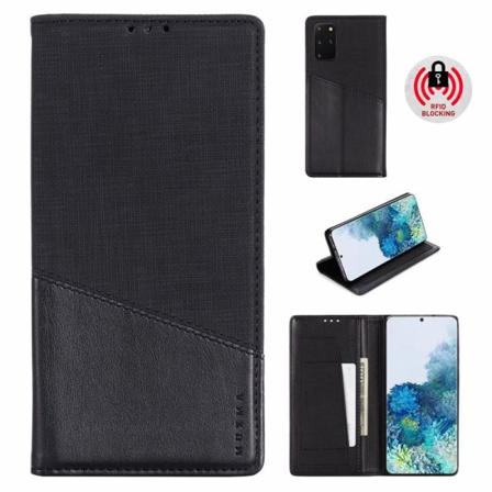 Samsung S20 Plus Elegant Fodral I Pu-läder Med Rfid Block Svart