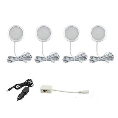 4 st Husvagns RV Interiörbelysning Lampor Van Båt Belysning LED 12V Camping Interiörlampa [DB]