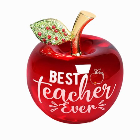 Lærer påskønnelse gave til kvinder – Æble akryl papirvægt, Tak Keepsake | Perfekt til pensionering, dimission, første dag