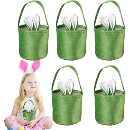 st Påskhare Väskor Korg Återanvändbara Påskgodisväskor Med Kaninöron Bärbara Kanin Påskväskor Choklad