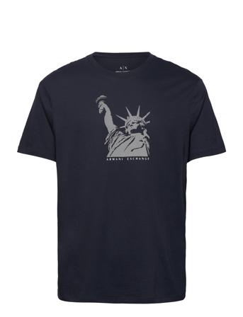 T-Shirt T-shirts Short-sleeved Marineblå Armani Exchange*Betinget Tilbud