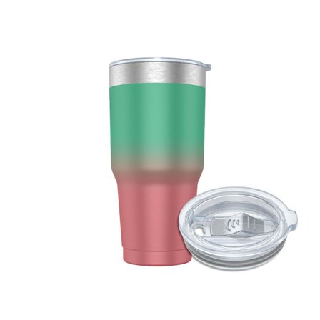 Rosa Degradado-900ml Termokrus til kaffe og te (10 farver) til at bære i hånden eller i bilen - Termokrus i rustfrit stål med låg, rustfrit stål