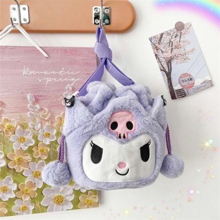 Plysj Sanrio Bag Kuromi Melody Cinnamoroll Fylt Ryggsekk - Perfet Purple