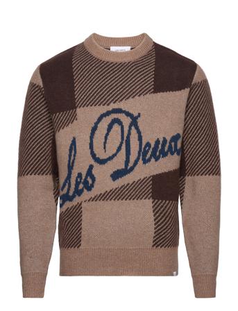 Les Deux Buffalo Recycled Knit Strikkegenser M. Rund Krage Beige Les Deux*Betinget Tilbud