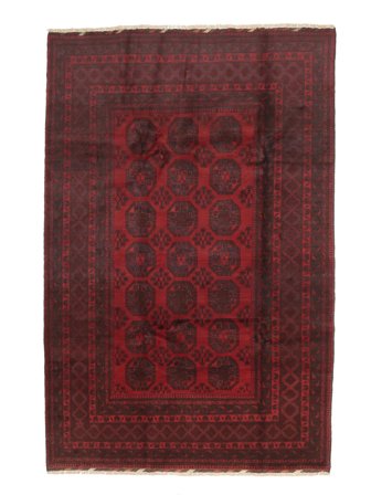 Afghan Fine Rug Oriental Black/Dark Red (Wool, Afghanistan)