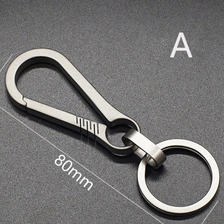Titan Sp?nnen Utomhusverktyg Titanium Alloy Nyckelring Tiranium Silver 80cm
