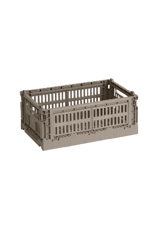 HAY Colour Crate Small Warm grey Förvaring Grå