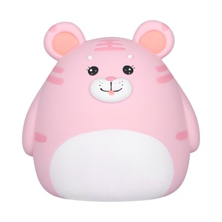 Rosa spargris i stor storlek, fallskyddad tiger spargris i vinyl, hantverk, presenter till barn