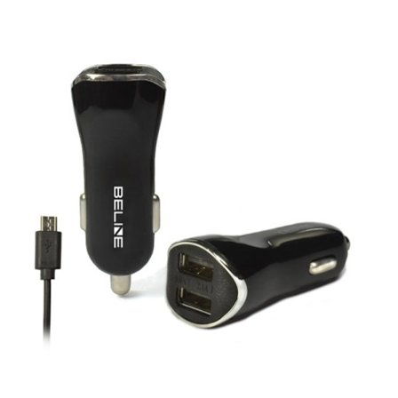Beline Billaddare USB-A Till USB-A Med Micro-USB Kable - Svart