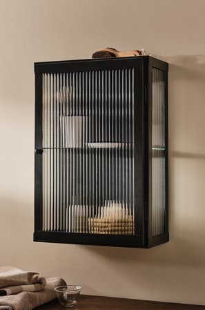 Jotex - Veggskap Mørk grå/transparent - NOVA - Kjøp Baderomstilbehør hos Jotex