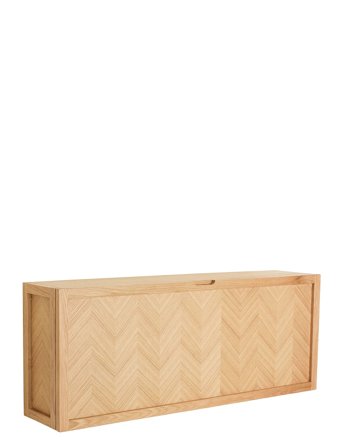 Hübsch Herringbone Skoskab - Beige - L:100CM