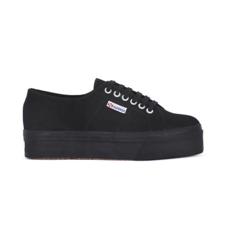 Superga Sneakers Cotu Full UP AND Down Sort, Dame, Størrelse: 38 EU