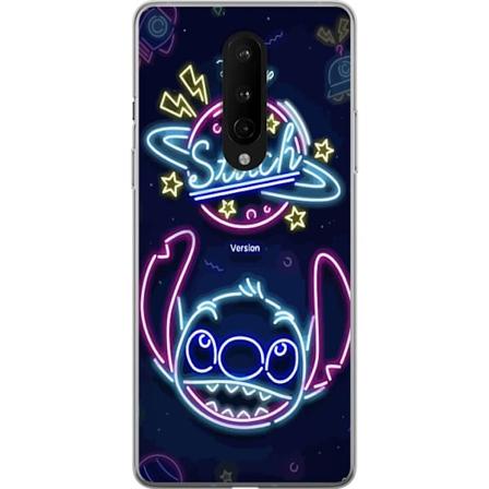 OnePlus 8 Gjennomsiktig deksel Stitch Neon