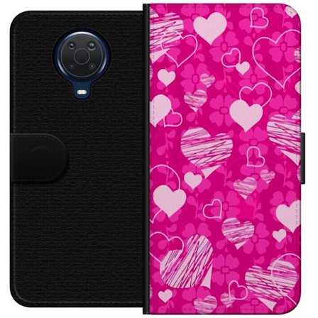 Kompatibelt Lommeboketui til Nokia Nokia G20 PopHjerteMønster
