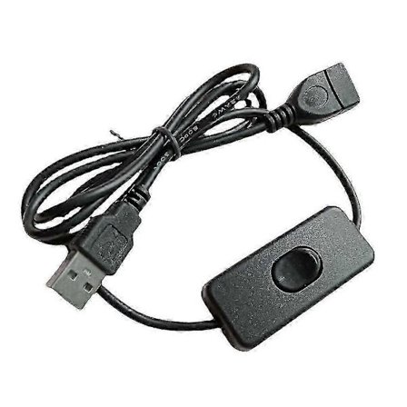 2 m USB-jatkojohto virtakytkimellä, USB-uros - naarasjohto tiedonsiirtoon ja virran ulostuloon USB-kuulokkeille