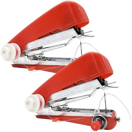 2 stk. stikkemaskine hjemme mini symaskine bærbar symaskine elektrisk sysæt symaskine begyndere