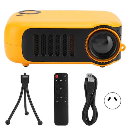 Mini kannettava projektori 2 tuuman LCD-näyttö 320x240 resoluutio 100-240V kotitalousprojektori oranssi musta AU